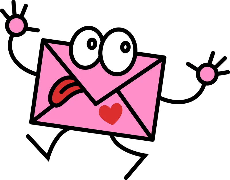 Envelope Character Heart Stickdatei – Herzen & Liebe