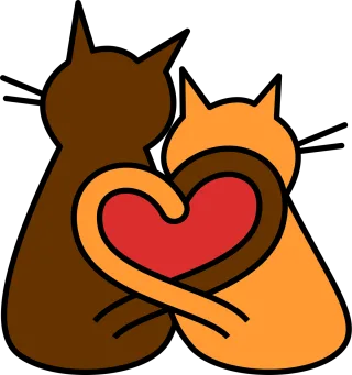 Cats Couple Love Stickdatei
