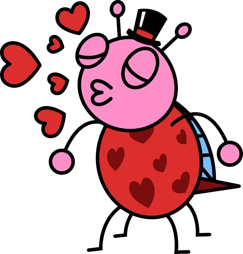 Bug Love Hearts Stickdatei – Herzen & Liebe