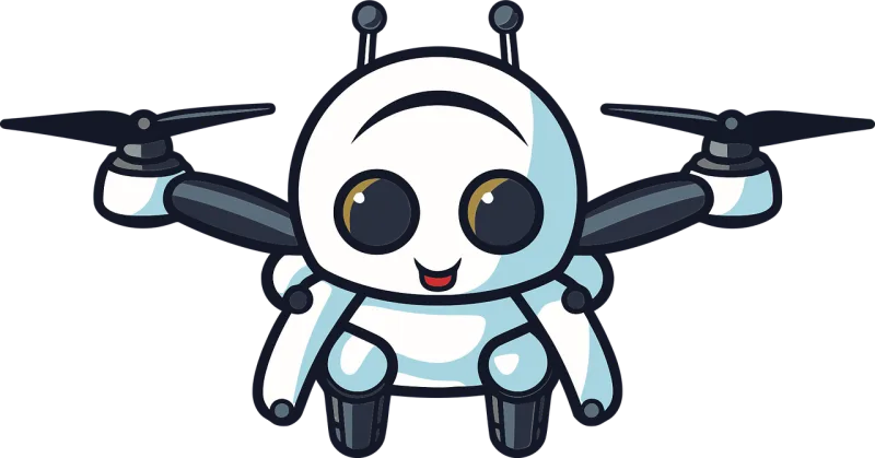 Robot Drone Nature Stickdatei – Kinder