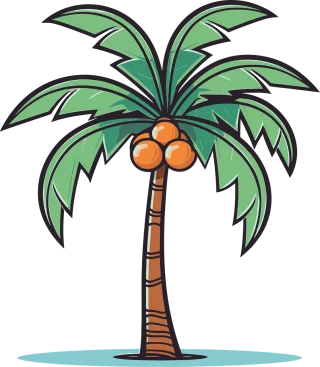 Palm Tropical Tree Stickdatei