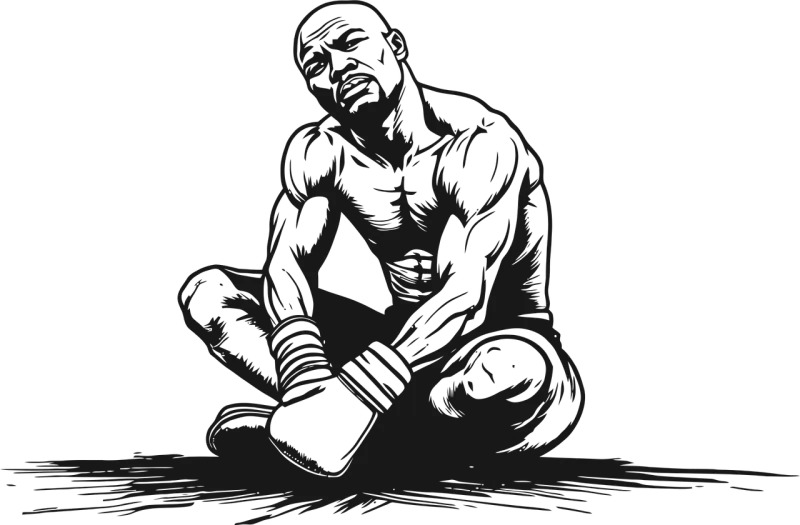 Ai generated Boxer Exhausted Stickdatei – Sport