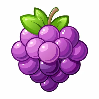 Ai generated Grapes Fruit Stickdatei