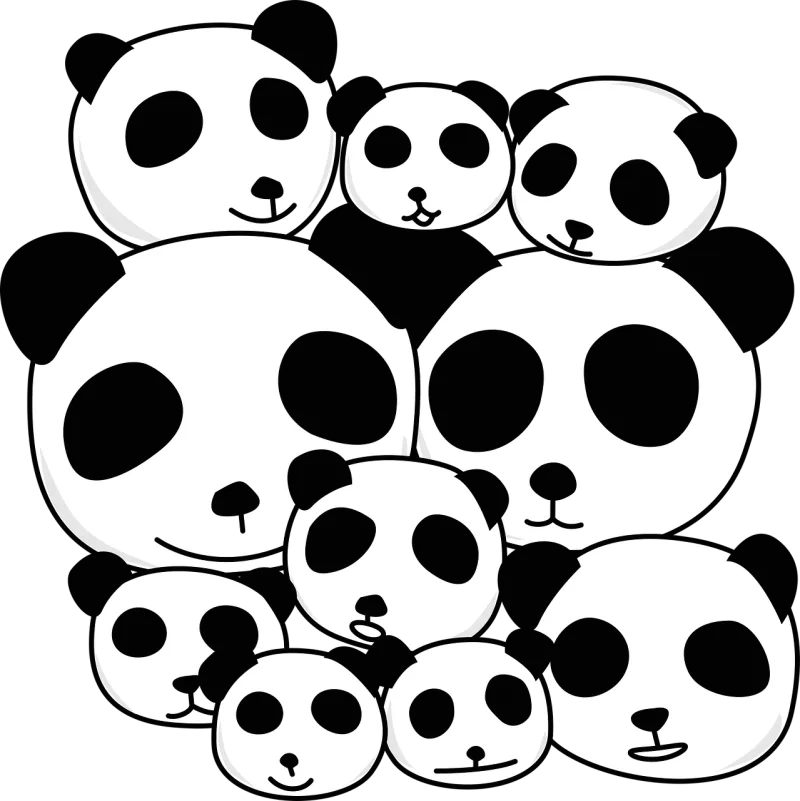 Panda Animal Bear Stickdatei – Tiere