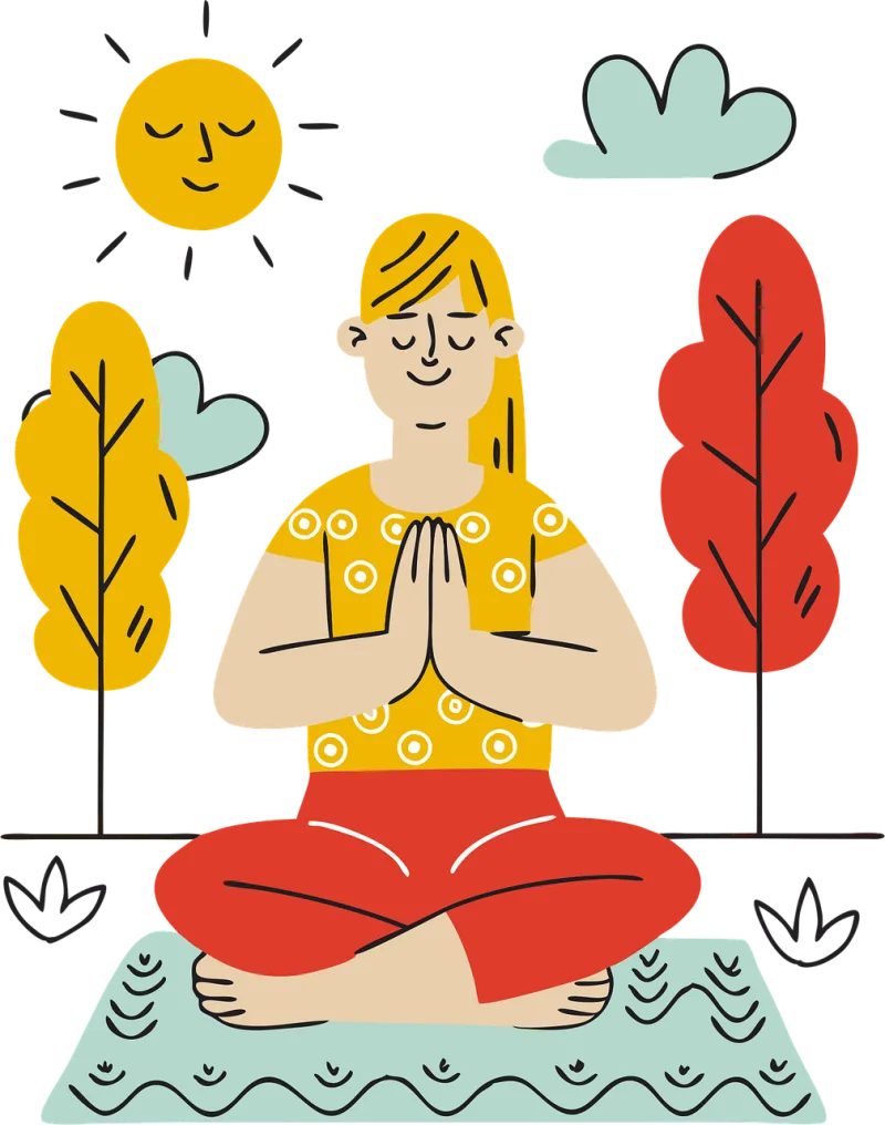 Ai generated Meditation Yoga Stickdatei – Blumen
