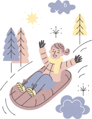 Ai generated Winter Sled Stickdatei