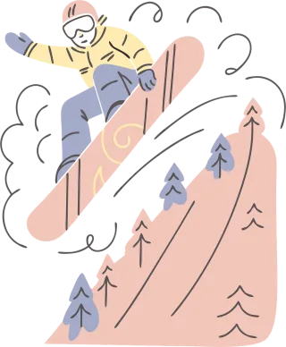 Ai generated Snowboard Snowboarder Stickdatei