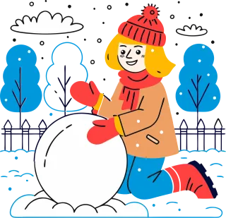 Ai generated Winter Snowman Stickdatei