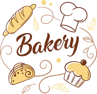 Ai generated Bakery Logo Stickdatei
