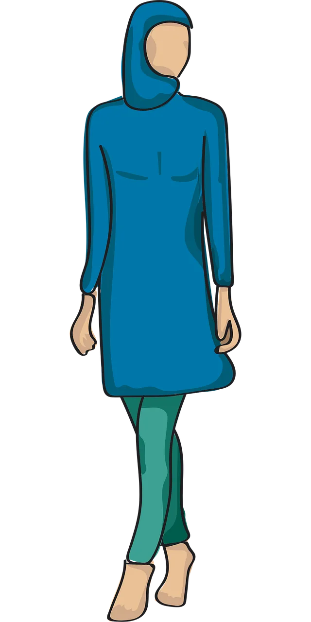 Burkini Pool Swimming Stickdatei – Sport