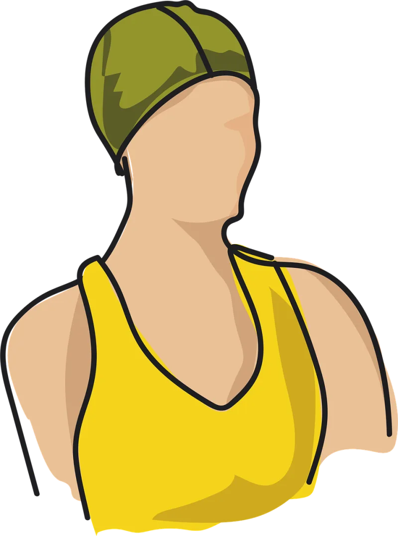 Woman Nature Swimming Stickdatei – Sport