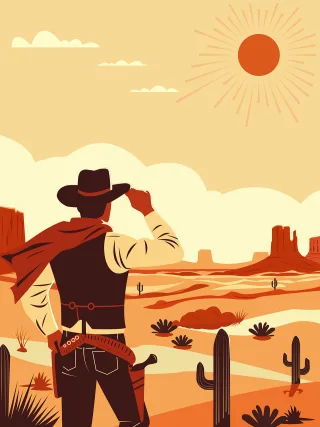 Cowboy Man Western Stickdatei