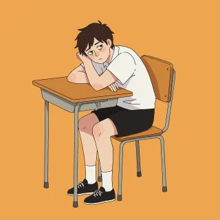 Ai generated Boy Student Stickdatei