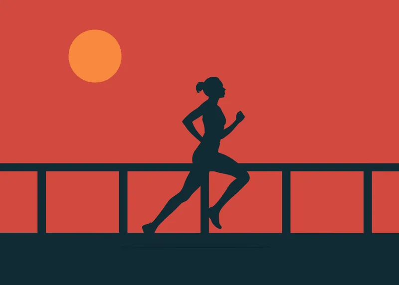 Silhouette Running Fitness Stickdatei – Sport
