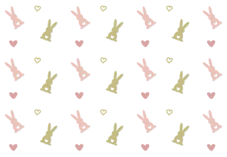 Rabbits Hearts Template Stickdatei