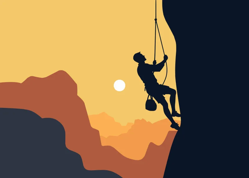 Climber Climb Silhouette Stickdatei – Natur