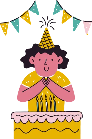 A party Cake Candles Stickdatei