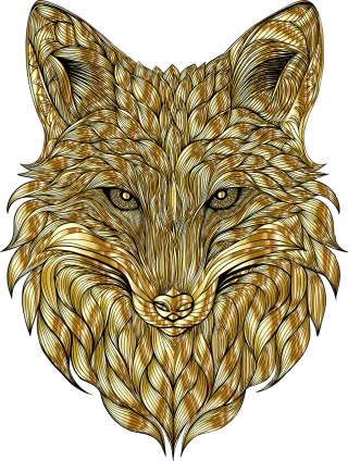 Fox Animal Head Stickdatei