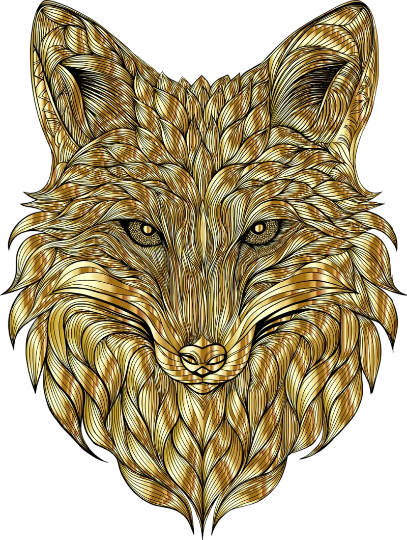 Fox Animal Head Stickdatei – Tiere