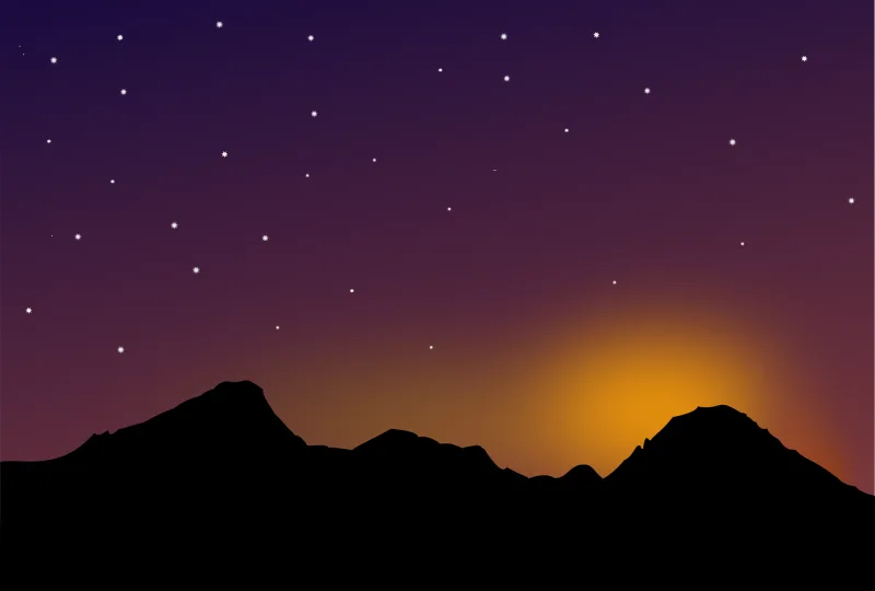 Mountains Sunset Mountain Stickdatei – Natur
