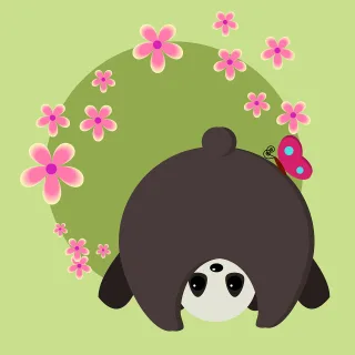 Panda Nature Tail Stickdatei