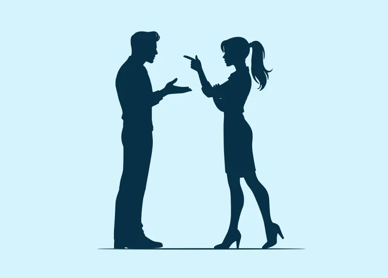 Argument Arguing Silhouette Stickdatei – Herzen & Liebe