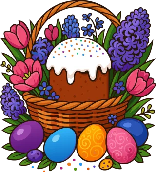Ai generated Easter Cake Stickdatei