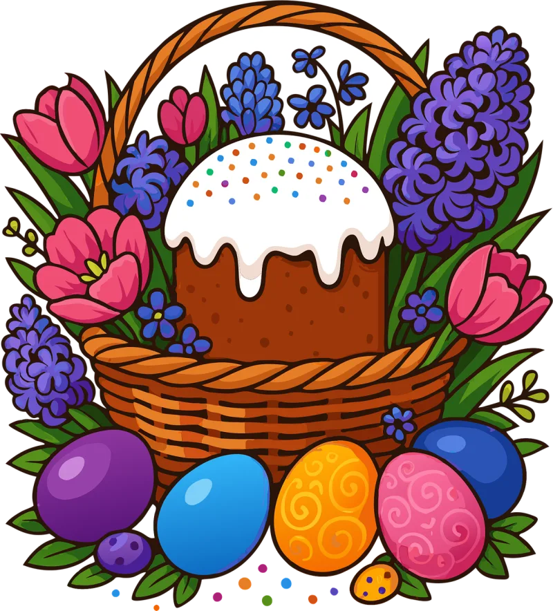 Ai generated Easter Cake Stickdatei – Essen & Trinken