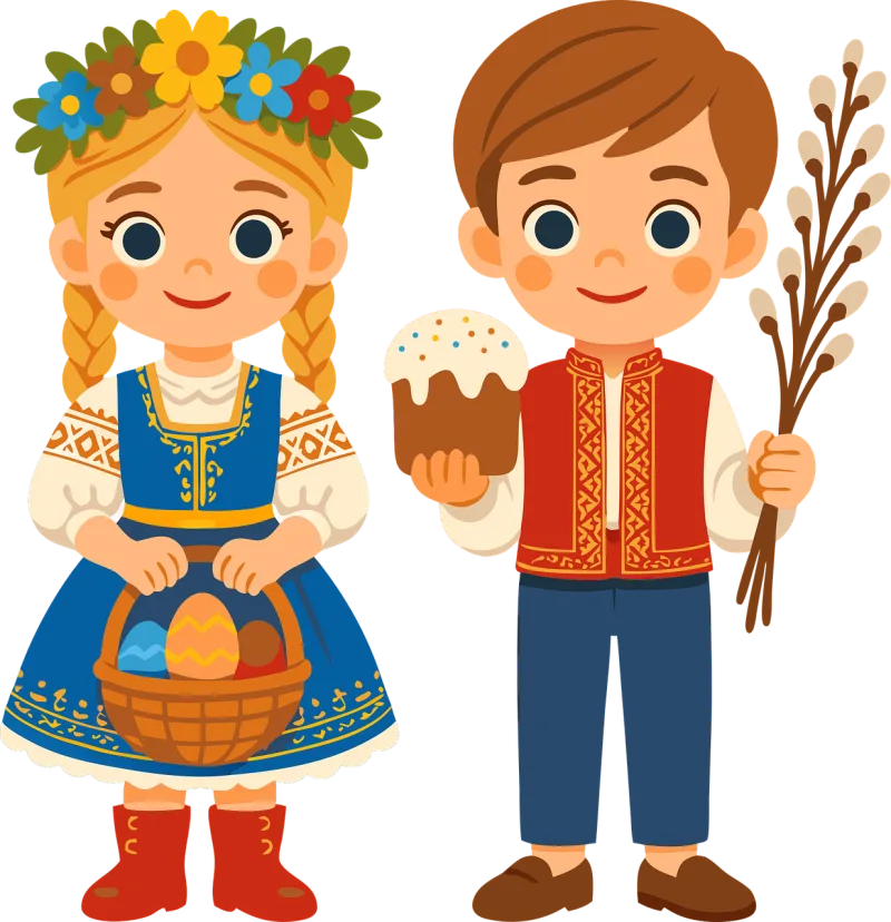 Ai generated Kids Easter Stickdatei – Weihnachten