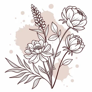 Floral Design Trendy Stickdatei