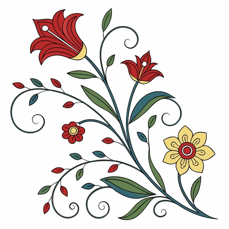 Floral Design Flower background Stickdatei – Blumen