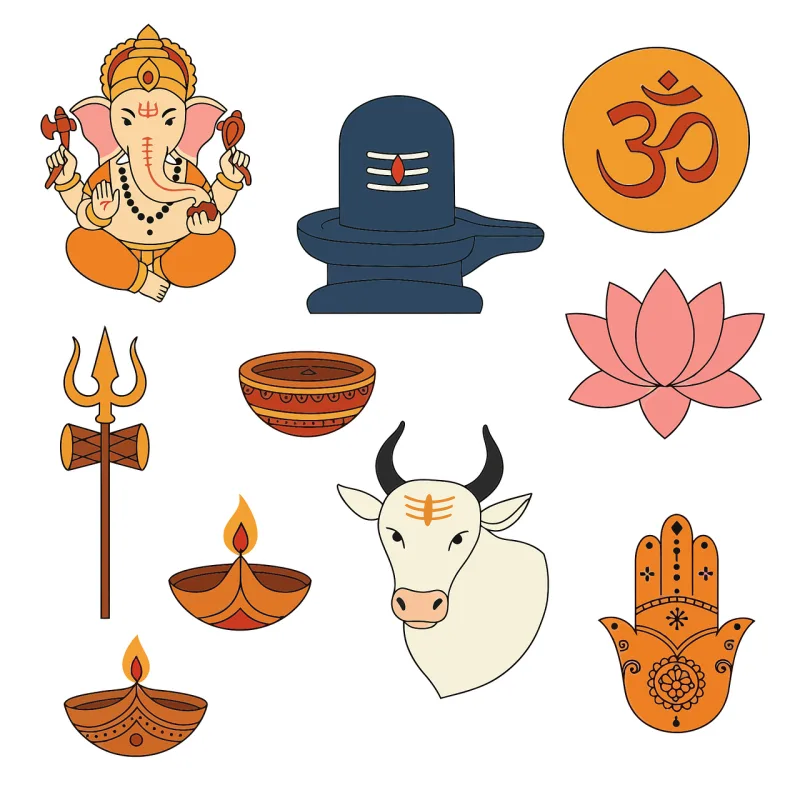 Ai generated Ganesh Shiva lingam Stickdatei – Blumen