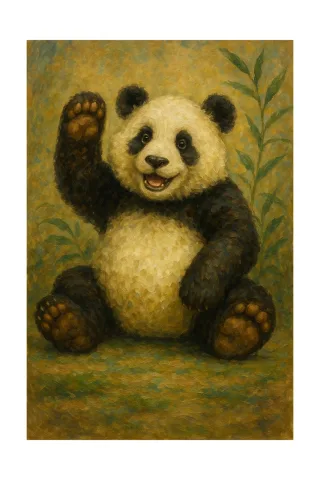 Ai generated Panda Cute panda Stickdatei