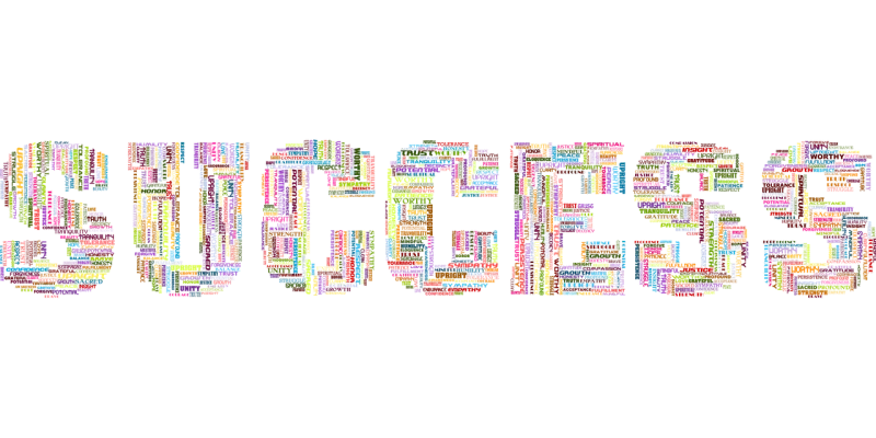 Success Typography Word cloud Stickdatei – Natur