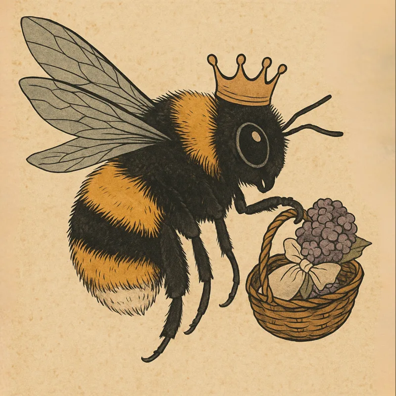 Bee Queen bee Crown Stickdatei – Tiere