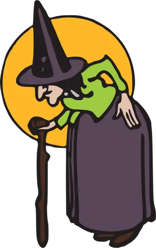Witch Crone Halloween Stickdatei