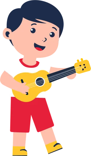 Boy Guitar Kid Stickdatei