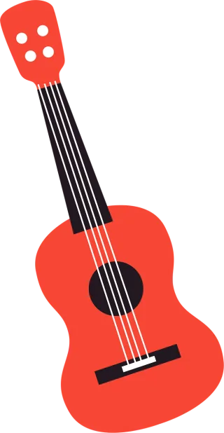 Guitar Red Music Stickdatei – Musik