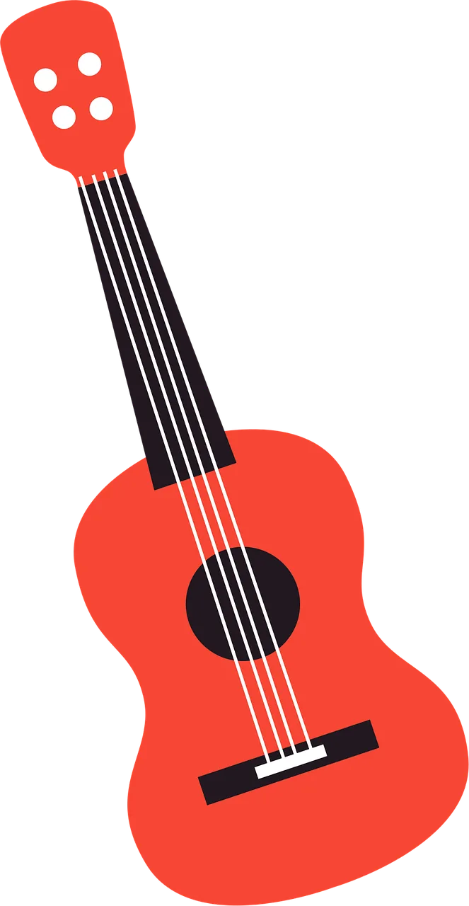 Guitar Red Music Stickdatei – Musik