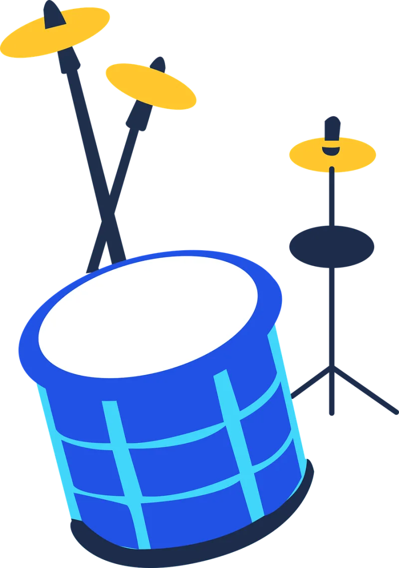 Drum Music Blue Stickdatei – Musik