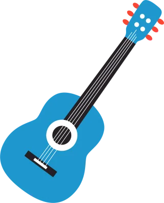 Guitar Music Neon Stickdatei