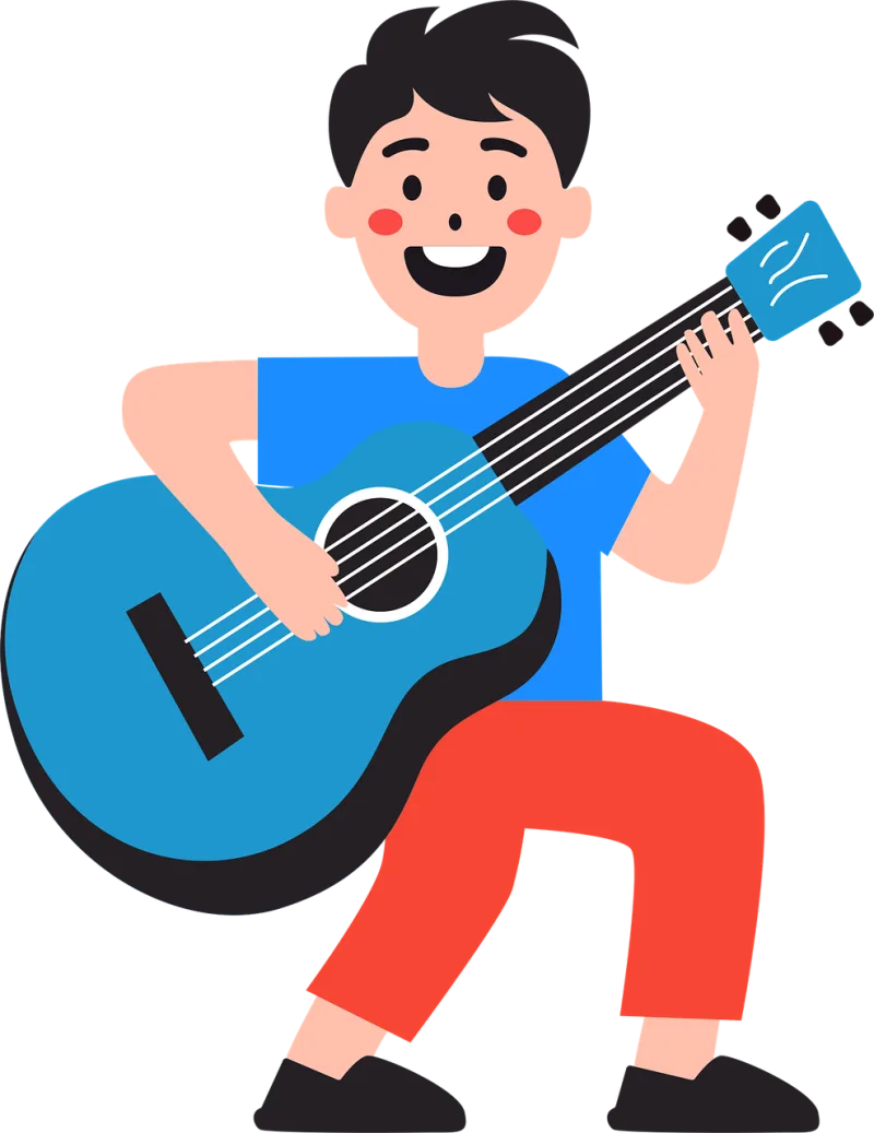 Boy Guitar Music Stickdatei – Musik