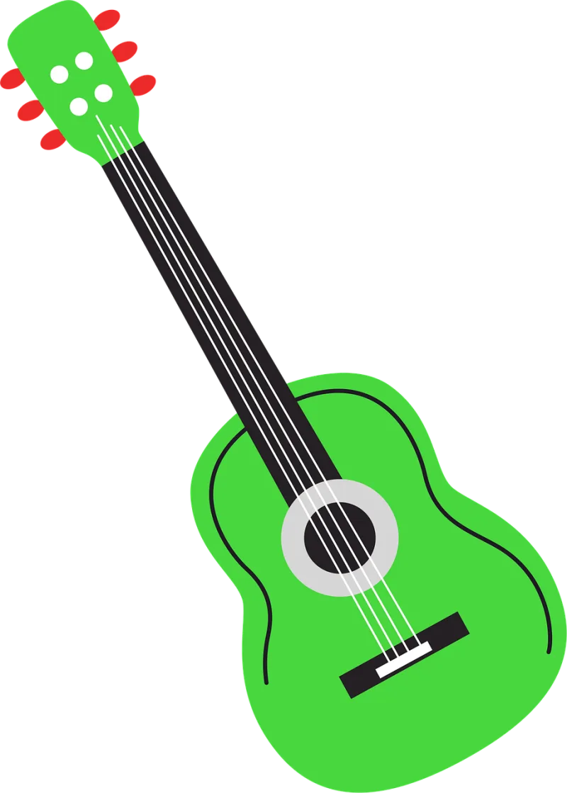 Guitar Music Green Stickdatei – Musik