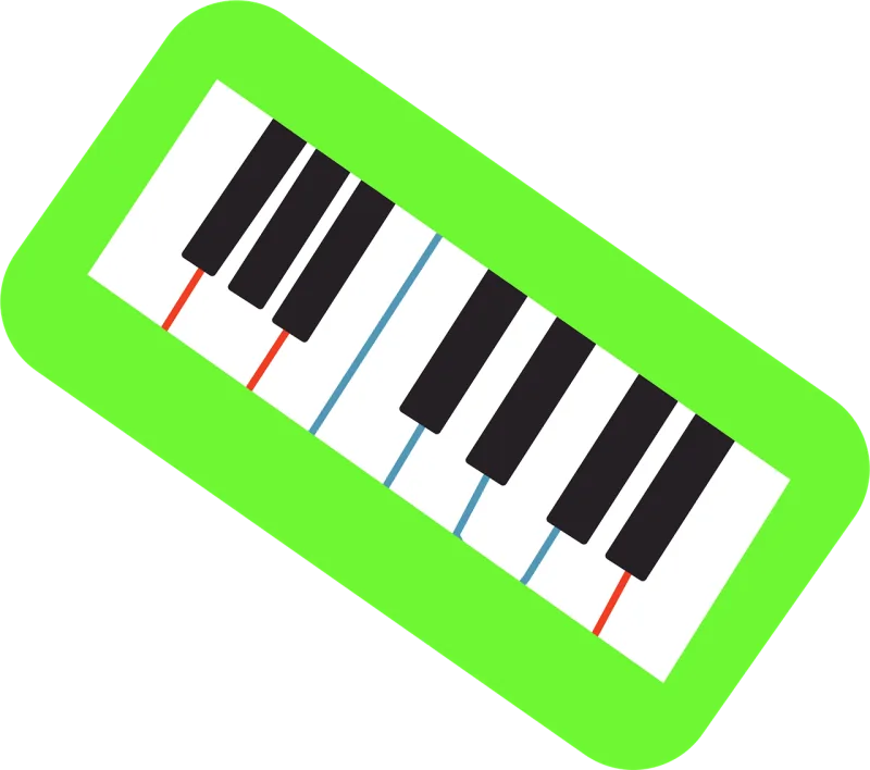 Piano Keyboard Music Stickdatei – Musik