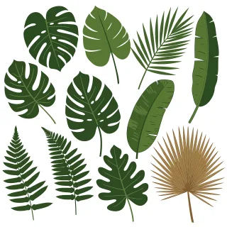 Ai generated Leaves Tropical Stickdatei