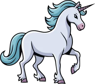 Ai generated Unicorn Cute Stickdatei