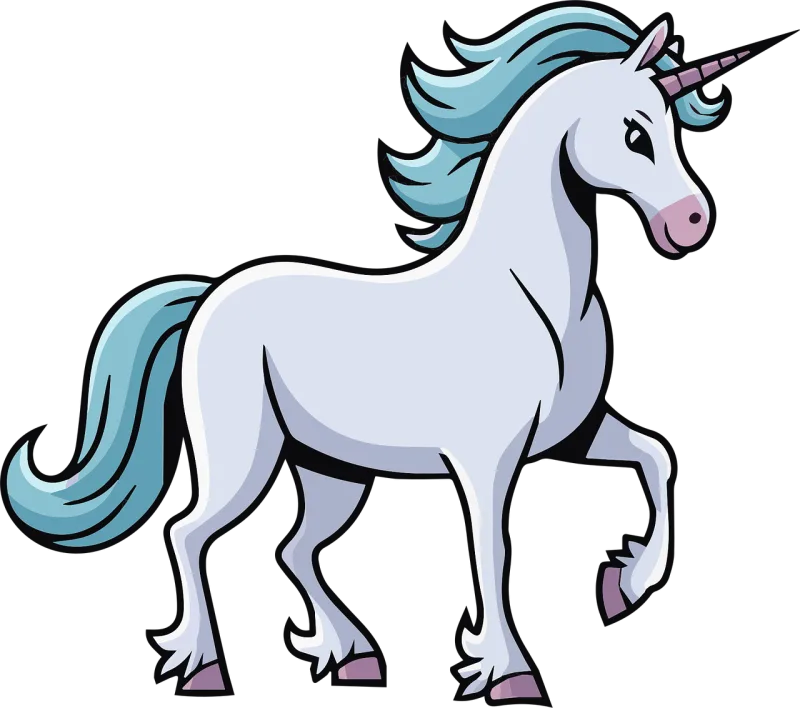 Ai generated Unicorn Cute Stickdatei – Kinder