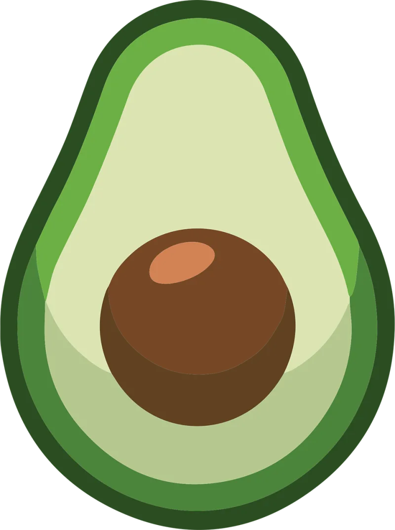 Ai generated Avocado Kawaii Stickdatei – Essen & Trinken