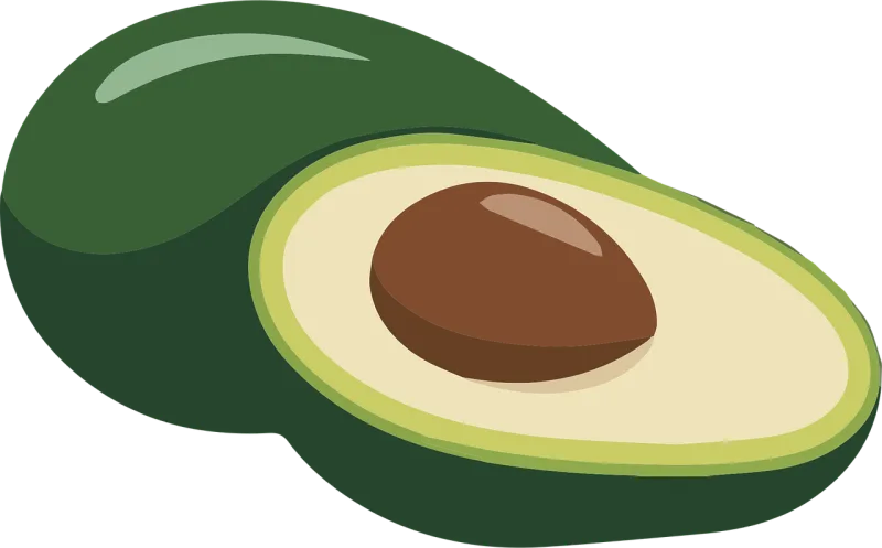Ai generated Avocado Cute Stickdatei – Essen & Trinken