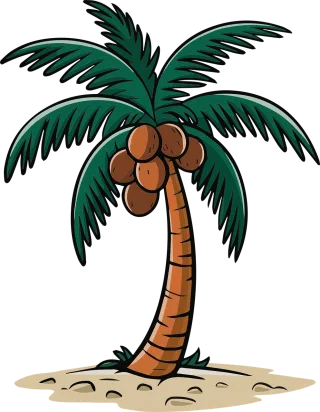 Ai generated Palm tree Nature Stickdatei